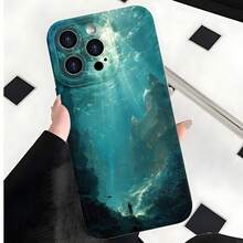 Funda de Teléfono Diseño de Arte Fantasía Castillo Submarino Para  17 15 Pro Max  17 14 Pro  17 13 Pro  17 12 Pro  Galaxy S23 S22 S21 S20 Funda de Protección para Teléfono Regalo de Pareja para Novio Novia San Valentín Cumpleaños - Blanco antiguo - Ver 2
