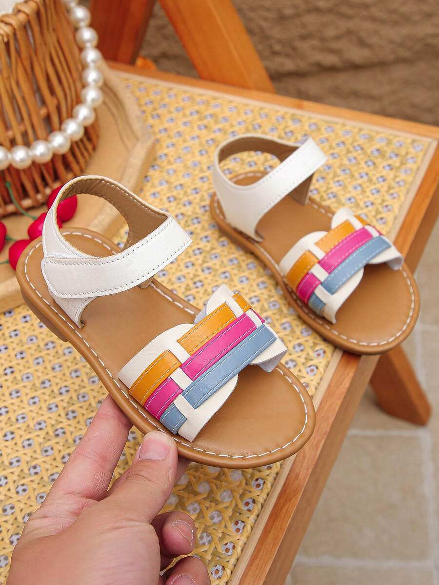 2026 New Colorful Flat Sandals For Girls, Soft Rubber Sole, Beach/Camping/Party/Princess Shoes - Multicolor - View 1