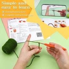 Crochet Kit For Beginners, Rose Bouquet Crochet Kit With Step-By-Step Video Tutorials - Perfect Knitting Starter Kit Ideal For Holiday, Birthdays, Or Valentine's Day Gift