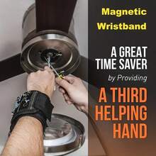 Super Strong Magnetic Wristband - Ideal For Screws, Nails, Bolts & Drill Bits - Unique Support Design, Perfect Gift For Dad, Boyfriend, Handyman, Electrician, Car Repair - A - View 9