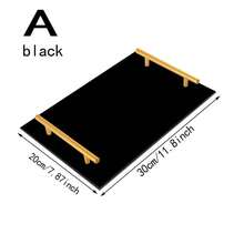 White Sturdy Acrylic Tray With Handles - Coffee, Appetizers, Breakfast, Butler - Kitchen Countertop Makeup Drawer Organizer - Vanity Stool Tray - Decorative Tray