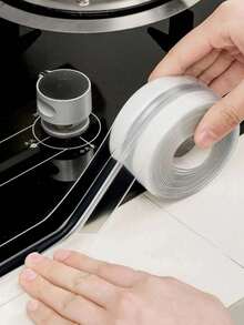 1Roll Waterproof Mildew Proof Toilet Caulk Strip, Self-Adhesive Sealing Tape For Kitchen Bathroom, Bathroom Waterproof Tape To Avoid Wet, Kitchen Sink Beautiful Seam Stickers - White - View 4