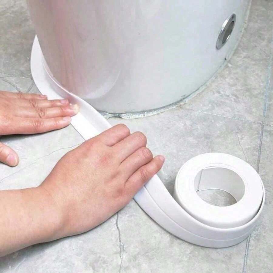 1Roll Waterproof Mildew Proof Toilet Caulk Strip, Self-Adhesive Sealing Tape For Kitchen Bathroom, Bathroom Waterproof Tape To Avoid Wet, Kitchen Sink Beautiful Seam Stickers - White - View 1
