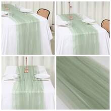 1/2 Pcs 10m Large Size Transparent Backdrop Curtain, Suitable For Party, Ceiling, Wedding Arch, Reception Area And Other Decoration Occasions