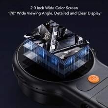 Microscopio Digital USB AF Portátil, Magnificador de Mano Plegable 500X Aumento con 8 Luces LED Que Sostienen la Lupa con una Pantalla de 2 "Compatible con PC,36981606 - Multicolor - Ver 6