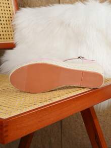 Zapatos de cuña con plataforma, correa y hebilla, elegantes para mujer, aptos para todas las estaciones - Rosa - Ver 4