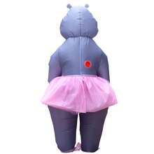 Adult Funny Inflatable Hippopotamus Costume, Party Role Play Prop, Walking Plush Doll Outfit, Gag Performance Attire