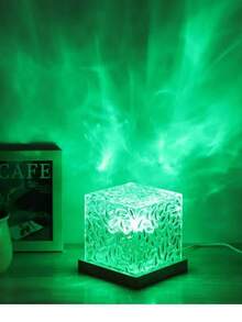 1 buah Lampu Suasana Persegi Kreatif Mewah dengan Pola Gelombang Air, Lampu Suasana Kamar Tidur, Lampu Atmosfer Romantis, Lampu Malam Samping Tempat Tidur, Dekorasi untuk Kamar Tidur, Ruang Tamu - MultiWarna - View 6
