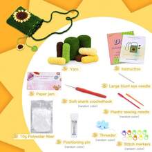 Crochet Kit For Beginners, Rose Bouquet Crochet Kit With Step-By-Step Video Tutorials - Perfect Knitting Starter Kit Ideal For Holiday, Birthdays, Or Valentine's Day Gift