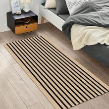 IOHOUZE Striped Area Rug 2'x4.3' Front Door Rugs Small Washable Area Rug For Front Porch, Spring Summer Welcome Door Mats Outdoor Indoor, Doormat For Entryway Porch Entrance, Tan/Black,One-Size,TanFFBlackssstripe2x44inchRectangular - TanFBlacksstripe2x44inchRectangular - View 4