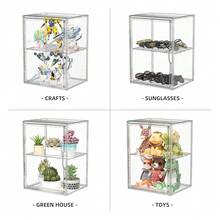 Clear Acrylic Display Case, Super Large Stackable Storage Bins Magnetic Attraction Lids, Acrylic Box For Collectibles, Figures, Cosmetic, Purse, Handbag, Wallet, 1 Pack,11.4x9.84x15.4 Inch,1Pack,XXX-Largess-Clear - 超大號-透明 - 查看 4