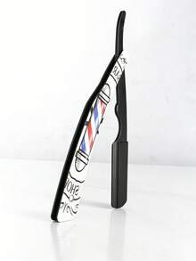 1 pieza Soporte para navaja de afeitar manual para hombres, navaja recta de estilo vintage, herramienta de afeitado de barbería - Maquinilla de Afeitar - Ver 10