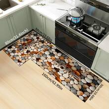 1 pieza Felpudo con diseño de guijarros, alfombra de drenaje duradera para cocina, sala de estar, entrada, balcón, decoración del hogar, cafetería, bar, vacaciones, fiesta, dormitorio, baño - Multicolor - Ver 13