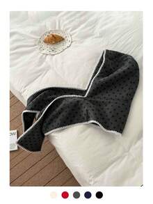 1pc Polka Dot Snood - Balaclava Hat & Scarf Combo, Thermal Lined And Heavyweight, Warm Winter Neck Gaiter For Women