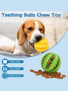 Dog Toy Ball, Dog Treat Ball, Bulk Interactive Dog Puzzle Toys, Chew Resistant Teething Toys Ball, Suitable For Small/Medium/Large Dogs And Kittens, Dog Pet Food Feeder, Chewing Cleaning Teeth Ball, Exercise Game, Intelligence Training - Multicolor - View 7