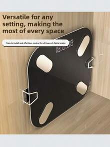 Weight Scale Wall Mounted Artifact: Wall Mounted Storage Rack For Weight Scales, Universal Wall Mounted Non Trace Storage Rack For Body Fat Scales, Suitable For Body Fat Scales And Fitness Equipment In Bathroom And Home Gyms, Bathroom Storage Rack - Multicolor - View 7