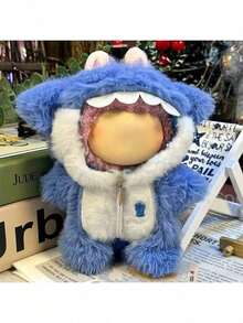 17厘米乙烯基娃娃服装 - 玫瑰图案裙子套装配饰，适用于娃娃 - 彩色 - 查看 3