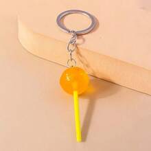Resin Lollipop Keychain, Round Lollipop Shaped Metal Keychain, Cartoon Candy Color Resin Lollipop Keychain, Realistic Food Keyring, DIY Handbag Pendant Keychain, DIY Accessories, Cute, School Theme Festival Graduation Teacher Appreciation Gifts Birthday Gift Mother Gifts Mothers Day Gift Holiday Essentials Graduation Gifts Purple Key Ring Charms Accessories Key Chain - Multicolor - View 10