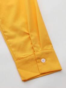 Bộ đồ Kaftan Châu Phi mới nhất dành cho nam 2 món, áo dài tay màu trơn và quần, bộ vest cưới thanh lịch cho tiệc công sở - Màu vàng - Xem 7