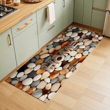 1 pieza Felpudo con diseño de guijarros, alfombra de drenaje duradera para cocina, sala de estar, entrada, balcón, decoración del hogar, cafetería, bar, vacaciones, fiesta, dormitorio, baño - Multicolor - Ver 6