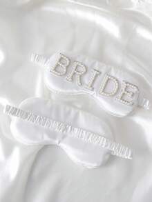 1 件新娘/夫人/我愿意主题遮光眼罩，婚礼派对装饰，结婚礼物