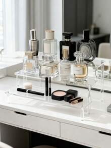 1个透明亚克力桌面汽车模型展示架，透明亚克力小雕像支架，多层娃娃展示架，桌面装饰展示柜。多层香水展示架，多功能收纳整理架。 - 無色 - 查看 2