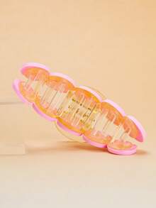 1pc Colorful Smiling Face Hair Claw Clip, Suitable For Girls, Dopamine Colorful Hair Claw, Daily Wear - Multicolor - View 4