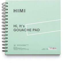 Gouache Pad de 8.5 x 8.5 pulgadas (160 g) 50 hojas de papel mezclado, alambre lateral, textura fina, en almohadilla acrílica para bocetos, libro de bocetos de tinta, suministros de arte,,36979584 - Azul menta - Ver 1