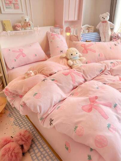 1 st mjölksammetspåslakan nytt förtjockat varmt och bekvämt korallsammet höst- och vinterpåslakan sängkläder