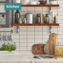 4 Packs Heavy Duty Stainless Steel Triangle Shelf Brackets, Adjustable Height & Polished Finish, No Assembly Required For Wall Shelves - Silver - View 4