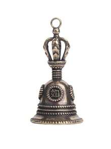 1/2/4 st handgjord kopparklocka, handhållen ringklocka, orientalisk Vajra-klocka - Brons - Visa 7