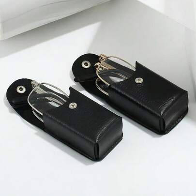 5副高清东海水晶轻便耐用老花镜，男女通用，度数范围+1.0x至+4.0x，弹簧铰链，防蓝光自动对焦，纯色休闲配饰眼镜，附赠皮套