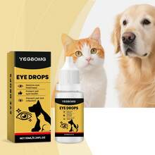 Pet Eye Drops, Gentle Cleaning & Care For Tear Stains & Secretions, Suitable For Cats & Dogs