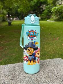 1pc 800ml/27oz Leak-Proof Paw Patrol Themed Water Bottle, Made Of Lightweight Durable Plastic, Cute Cartoon Design, Suitable For Fitness, Running, Basketball And Other Sports, Portable And Fashionable, Great Gift For Birthday, Mother's Day, Graduation, Sports Hydration Gear (Some Accessories Randomly Shipped) - Multicolor - View 6