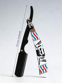 1 pieza Soporte para navaja de afeitar manual para hombres, navaja recta de estilo vintage, herramienta de afeitado de barbería - Maquinilla de Afeitar - Ver 2