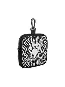 Ziplock Polyester Dog Training Treat Bag - Portable Pet Snack Pouch, Suitable For Outdoor Activities And Dog Walking, Available In Multiple Colors (Leopard Print, Cow Print, Silver), Ideal For Dog Owners And Trainers As Travel Pet Treat Container - Multicolor - View 8