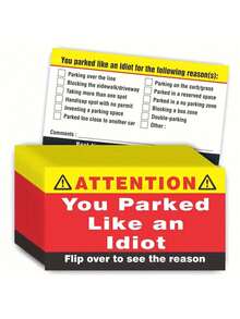 50 张 56D 纸张，您像名片一样停车，可写不良停车卡，多种原因非法停车，无许可证区域违规警告通知。返校。学校用品