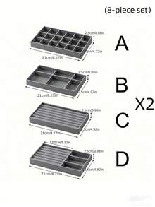 Christmas Velvet Jewelry Box | Multipurpose Storage For Rings, Earrings, Necklaces, Bracelets - Includes Removable Dividers And Filling Tray, Ideal For Students And Gifting, Jewelry Trays - Multicolor - View 3