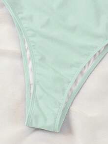 Bộ đồ bơi liền thân màu xanh lá cây thanh lịch, cổ chữ V, kiểu dáng thường ngày, dành cho mùa xuân/hè, hàng mới về, thích hợp cho đi biển, kỳ nghỉ, tiệc tùng, hẹn hò. - màu xanh lá - Xem 5