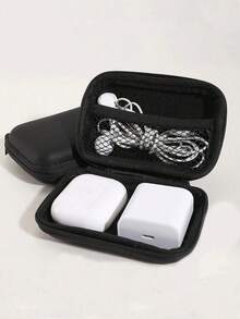 1pc Super Thick & Durable Data Cable Charging Box, Space-Optimized, Compact Waterproof Portable Coin Purse Earphone Storage Box, Mini Charger Organizer, Key Pouch, Cosmetic Bag, Wireless Earbuds Case, Travel Organizer, Suitable For USB Drive, Power Adapter, Earphone Cables Etc. Essential For Back To School, Christmas Gift, Unisex Electronics Accessory, Travel Essential - Multicolor - View 6