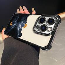 Una funda para teléfono con esquinas reforzadas, diseñespecíficamente para 17 16 Pro Plus, con un diseño de iceberg al atardecer.Tiene bordes de TPU electrochapados y fundas de silicona transparente, proporcionando protección integral, muy adecuado para fundas de teléfono Reno, fundas protectoras para mujeres, fundas de teléfono engrosadas, fundas de teléfono de mezclilla. - Colores mixtos - Ver 12