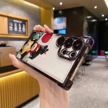Funda para teléfono S25 ULTRA/S25/S24 Ultra/S24, compatible con S23/S23 FE/S23 Ultra/S22 S21 S20 FE S20 Ultra A03s A04E/M04 A05s A06 4G A13 4G A15 4G/5G A25 5G A32 4G A55 5G A03 A04 A05 A12/M12 4G A13 5G/A04S A16 4G/5G A35 5G S20 S20 Plus A34, diseño de TPU electrochapado, adecuada para todos los géneros, superficie transparente impresa y marco de lente - Colores mixtos - Ver 8