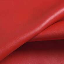 1件弹性仿羊皮纹理PU皮革，可水洗细纹人造革面料，带绒面底，防水DIY皮革材料 - 黑色 - 查看 4