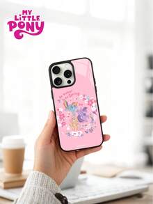 MY LITTLE PONY 官方授权小马宝莉卡通人物设计高级亚克力手机壳，兼容 17/16/15/14/13/12/11/17 Pro Max/XS/XR/XS Max，防摔磨砂后盖 - 黑色 - 查看 6