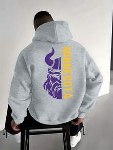 La sudadera con capucha para hombres es casual y versátil, con un patrón nórdico de moda, adecuada tanto para uso al aire libre como para uso en el hogar, un jersey informal con capucha para hombres. - Negro - Ver 11