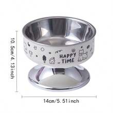 1pc Pet Elevated Bowl, Anti-Spill & Neck Protection, Large Capacity Pet Bowl With Cute Cartoon Design, Suitable For Cats And Small Dogs - Multicolor - View 14