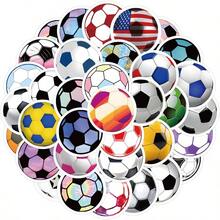 60 Pieces Soccer Stickers, Vinyl Stickers Bottle, Helmet, Laptop, Phone, Gifts, Ball Party Favors, Sport Stickers Soccer Decorations Teens Blue - Blue - View 5