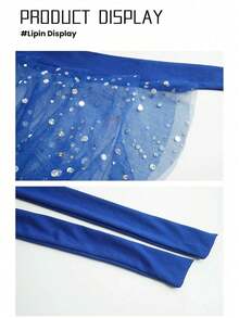 1 Piece Women's Belly Dance Hip Scarf Belt Skirt With Lace-Up Tassel Hem Wave Skirt - Multicolor - View 9