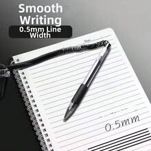 3/5pcs Desk Holder Fixed Gel Pen Counter Advertising Signature Pen Office School Stationery Table Gel Pen - Black - View 6