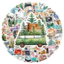52 piezas Pegatinas de estilo bohemio para viajes al aire libre, adecuadas para decoración en múltiples escenarios, escritorio de oficina, papelería de estudiantes, portátil, teléfono, equipaje, taza de agua, decoración de cajas de almacenamiento, regalos de cumpleaños y festividades, decoración del hogar, pegatinas autoadhesivas, regalo pequeño perfecto manualidades libro de sticker estikers - Multicolor - Ver 3